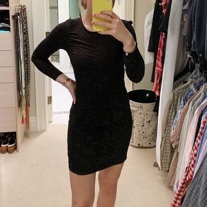 H&M black with white strips long sleeve dress